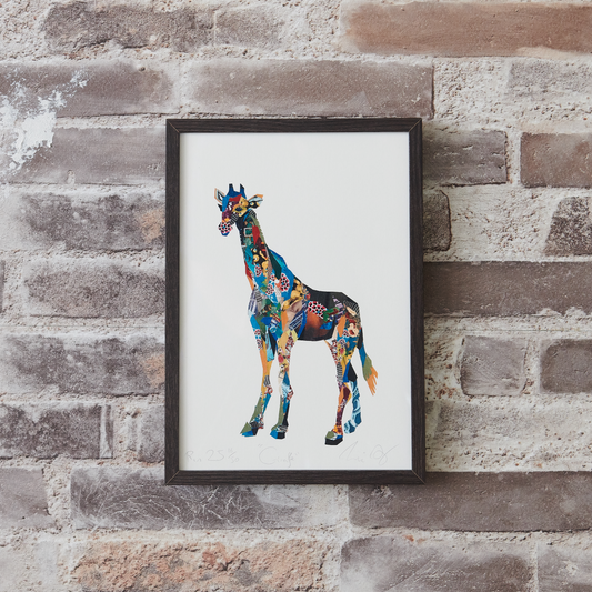 ポスター アニマル A4 ウォールデコレーション キリン