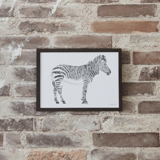 ポスター アニマル A4 ウォールデコレーション シマウマ