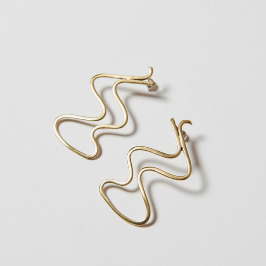 ピアス アフリカ小物 LORNE 波柄