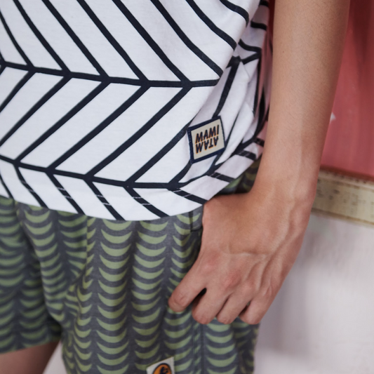 サーフTシャツ フィッシュサーフボード柄 MAMIWATA