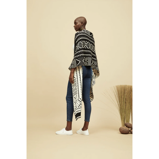 Kichana Wrap - Black Ecru