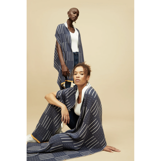 Kichana Wrap - Navy Linen