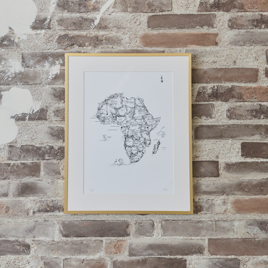 ポスター アフリカ大陸 A3 ウォールデコレーション