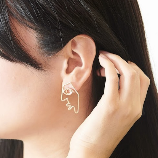 ピアス アフリカ小物 LORNE 顔柄